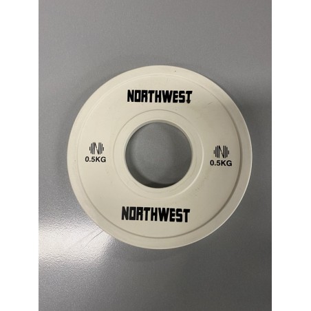 Northwest Fractional Halterschijf | Change Plate | 2 x 0.5 KG | Wit