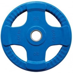Body-Solid Gekleurde Olympische Rubber Halterschijf - Gewichten - Blauw - 20 kg