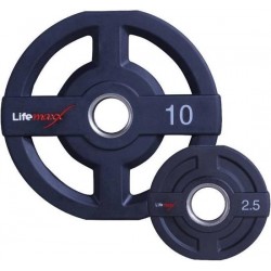 Lifemaxx Polyurethaan Olympische halterschijf - Gewichten - 50mm - 15 kg