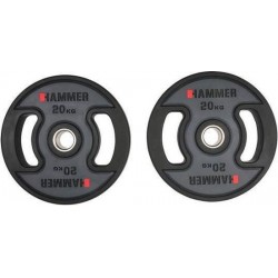 Hammer - PU - Olympische Halterschijven - per Paar - 2x 20 kg