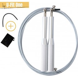 U-Fit One® Springtouw Set - Zilver Speed rope - Skipping Rope - Jump Rope - Verstelbaar - Crossfit - Fitness - Speedrope