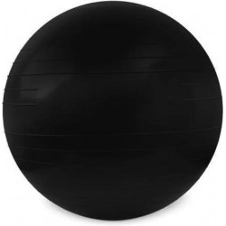 Fitnessbal - 85 centimeter - zwart - inclusief pomp