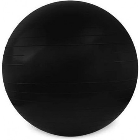 Fitnessbal - 85 centimeter - zwart - inclusief pomp