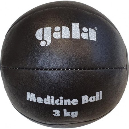 Gala Medicine Ball - Medicijn bal - 3kg - Zwart Leer