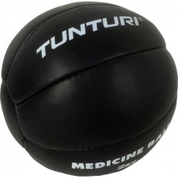 Tunturi Medicine Ball - Crossfit Ball - Medicijnbal - 2 kg - Zwart Leer