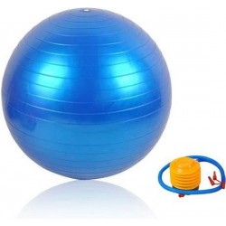 Duo Bakkersport -  75cm Yoga Fitness Grote Gym Bal - Vinyl - Inclusief hand pompje - Blauw