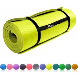 Yoga mat geel, 190x100x1,5 cm dik, fitnessmat, pilates, aerobics