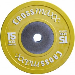 Gekleurde Competitie Olympische Bumper Plate 50mm 15 kg - geel