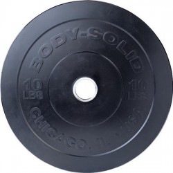 Body-Solid Chicago Extreme Zwarte Olympische Bumper Plates OBPXK - 5 kg