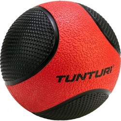 Tunturi  Medicine Ball - Medicijnbal - 3kg - Rood/Zwart - Rubber
