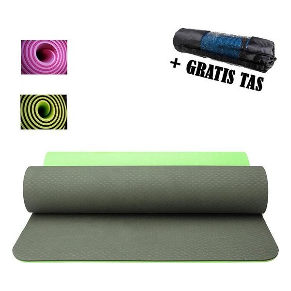 Yogamat TPE Antislip - 183 x 61 x 8 - Groen