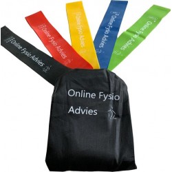 Online Fysio Advies - weerstandsbanden - set van 5 - mini - inclusief gratis online fysio advies