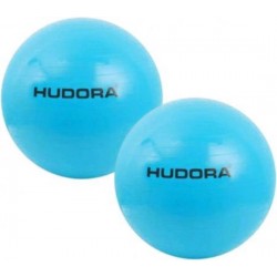 Hudora 2 oefenbal oefenballen fitnessbal zwangerschapsbal blauw 75 cm