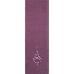 Eco yogamat sticky extra dik balance donkerpaars  - Lotus - 6 mm