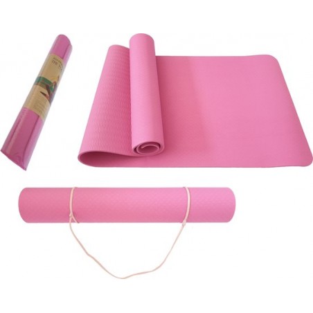 Yogamat - TPE - Eco Friendly - Non Slip - 183 x 61 x 0.6 cm - Roze