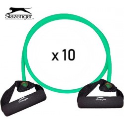 Slazenger Toning Tubes - SL 9040 - Weerstandsband - set van 10 stuks -Medium weerstand - 100 cm - Groen