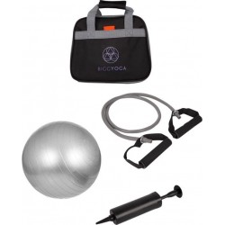 BiggYoga - Zitbal - Yoga Ball - Gymball - Fitball 65 cm - Incl. pomp, tas resistance band