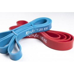 Weerstandsbanden set 25 en 35 kg - Resistance band - Fitness elastiek set - Blauw - Rood - Fitness