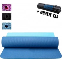 Yogamat TPE Antislip -183 x 61 x 6 - blauw