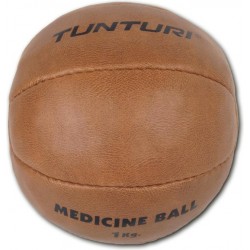 Tunturi Medicine Ball - Medicijnbal - Crossfit ball - 1 kg - Bruin kunstleder