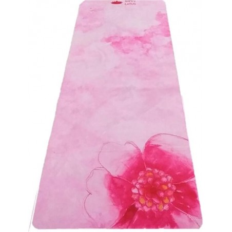 Happy Lotus D/luxe Yogamat en handdoek - roze