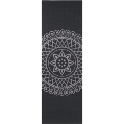 Yogamat sticky extra dik mandala zwart - Lotus - 6 mm