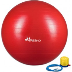 Fitnessbal met pomp - diameter 85 cm - Rood