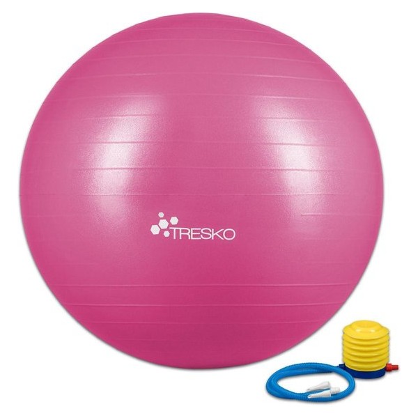 Fitnessbal met pomp - diameter 55 cm - Roze