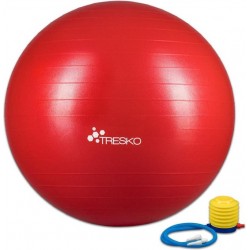Fitnessbal met pomp - diameter 75 cm - Rood