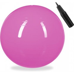 relaxdays fitnessbal 85 cm - gymbal - zitbal - yogabal  pilatesbal - voor op kantoor - PVC roze