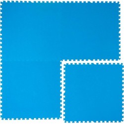 Zwembadmat Vloerbescherming Tegels Matten 81x81 cm Blauwe puzzelmatten