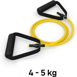 Fitness band - Fitness elastiek - Weerstandstube - Weerstandsband - Geel - 4 KG - 5 KG - 120cm