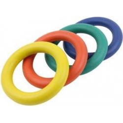 eSAM® - Werpring - Tennisring - Throwingring - Quoits - Ø 18 cm - ca. 200 g - set van 4 ringen - Rubber - mix kleuren