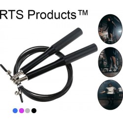 RTS Products™ - Speedrope - aluminium springtouw - lagers - ZWART - volwassen - fitness - crossfit - stevig - fit - kickboxing