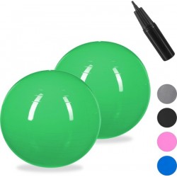 relaxdays 2x fitnessbal 85 cm - gymbal - zitbal - yogabal - pilatesbal - kantoor - groen