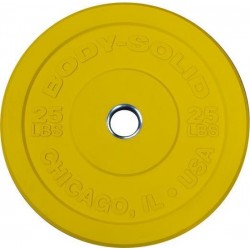 Body-Solid Chicago Extreme Gekleurde Olympische Bumper Plates OBPXCK - 15 kg Geel