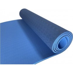 Yogamat - Fitnessmat - TPE - Eco Friendly - Non Slip - 183 x 61 x 0.6 cm - Blauw