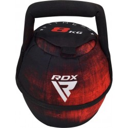 RDX Sports Kettlebell F1 - Zwart/Rood - Met Zand Gevuld - Verschillende Maten - 4KG