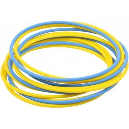 Vinex - Coördinatieringen Arrow - set van 12 ringen incl. clips - Ø 60 cm - 4 x Blauw + 8 x Geel