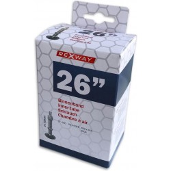 Rexway Fiets Binnenband 26 Inch (37-590) Dunlop / Hollands / Blitz Ventiel 48 mm | Zwart