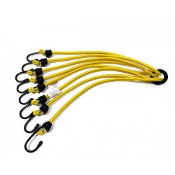 JUMBO spinbinder geel 80 cm, 8 armig, 8mm met plastic coat hakenfietsbinder/ snelbinder