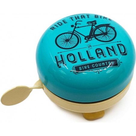 Matix Fietsbel Holland Ride That Bike 58 Mm Staal Crème/blauw