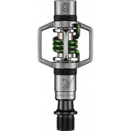 Crankbrothers Eggbeater 2 Pedalen, silver/green