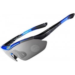 Falkann Basics Fietsbril / Sportbril Set Blauw 5 Glazen inc. Gepolariseerde