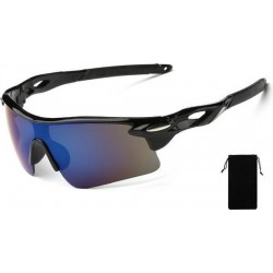 Premium Fiets Zonnebril Heren - Fietsbril Heren - Bril Voor Wielrennen - Zwart - Stootvast - Inclusief Bewaarzakje
