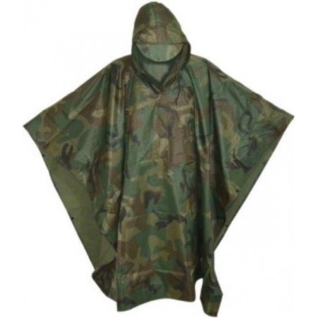 Poncho - Regenponcho - Camouflage - Legerprint - Herbruikbaar - Hoogwaardige Kwaliteit