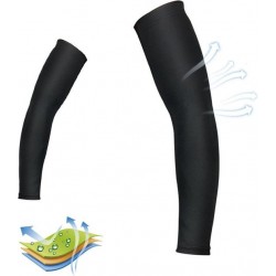 Sport Compressie Arm Sleeve (Set van 2 Stuks) - Compressiekousen - Armsleeves - Zwart - Maat XL