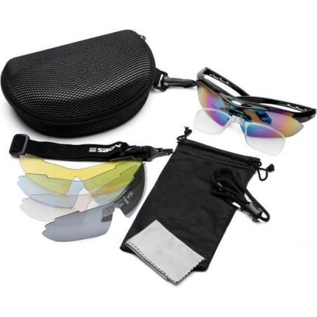 Levabe | Outdoor bril | wielrennen | fietsbrillen | gepolariseerde glazen| sport | mountainbike bril | ZWART