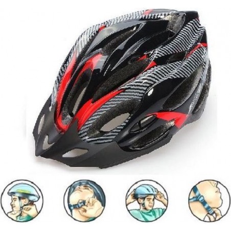 Lichtgewicht unisex fiets helm voor ATB, wielrenners en andere buitensporten rood