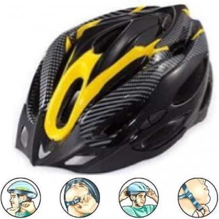 Lichtgewicht unisex fiets helm voor ATB, wielrenners en andere buitensporten geel